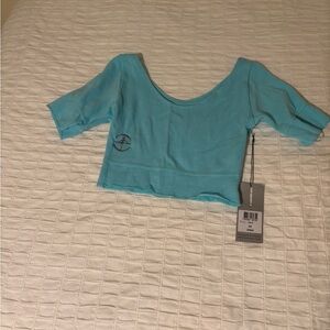 Wear moi blue warmup top